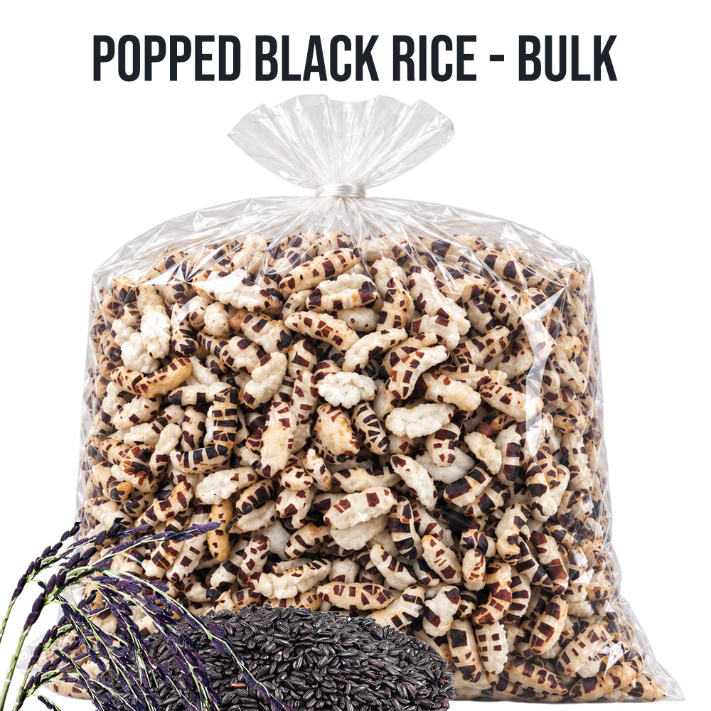 Popped Black Rice -  Plain - Bulk (200 Gms)